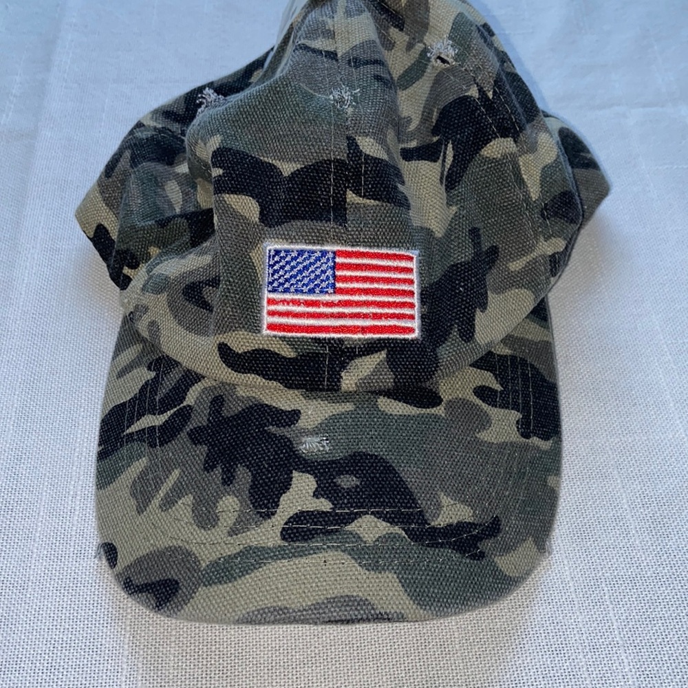 Falls Creek Camo Ball Cap with American Flag 🇺🇸